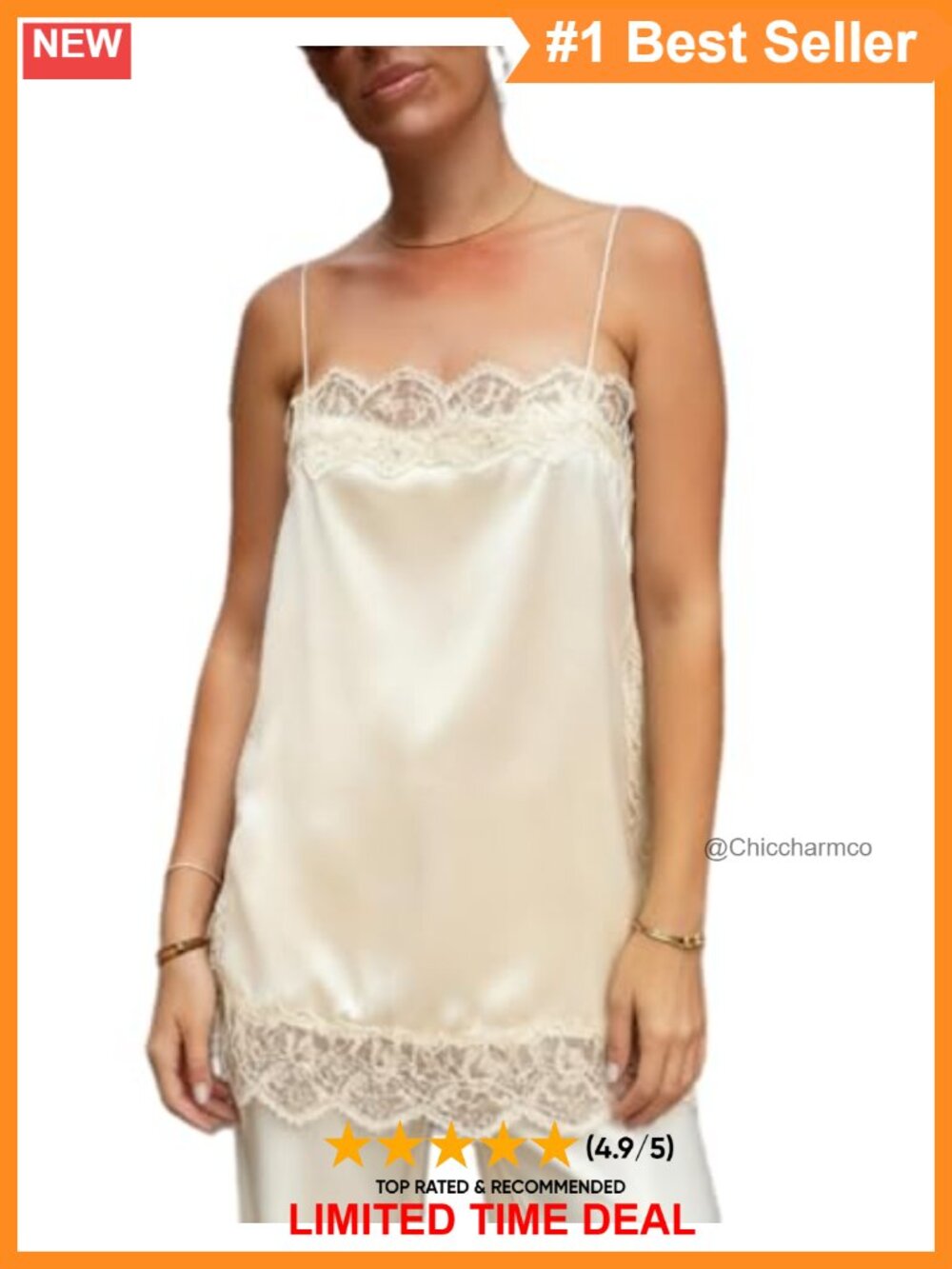 Satin Lace Long Tank Top Women Square Neck Silk Camisole Spaghetti Strap Tunic